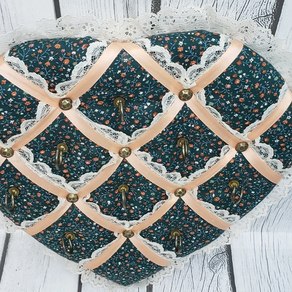 Vintage Handcrafter Pin Cushion Heart with Hooks